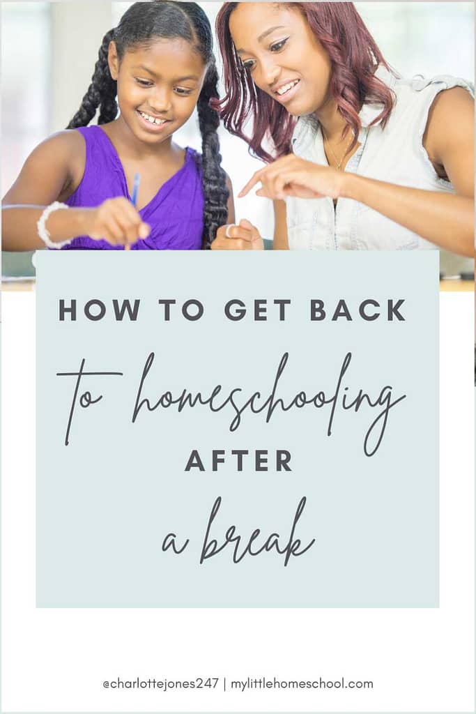 Mom and daughter - homeschooling after a break