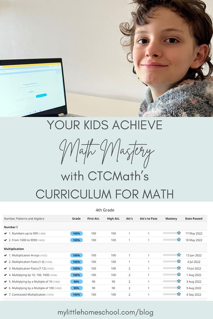 CTCMath's curriculum for math is the perfect programme to help your child achieve math mastery and have math success later on.