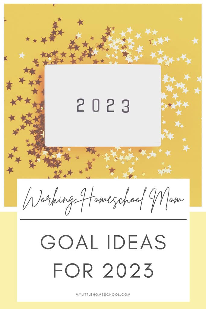 Goal ideas for 2023 - working homeschool mom edition
