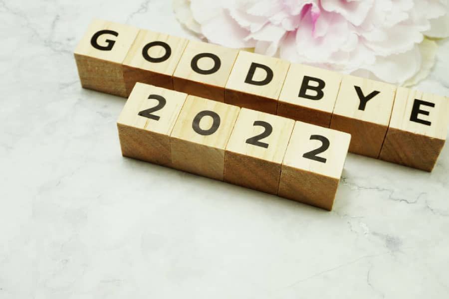 Goodbye 2023 in blocks - end of year rituals to put 2022 to bed
